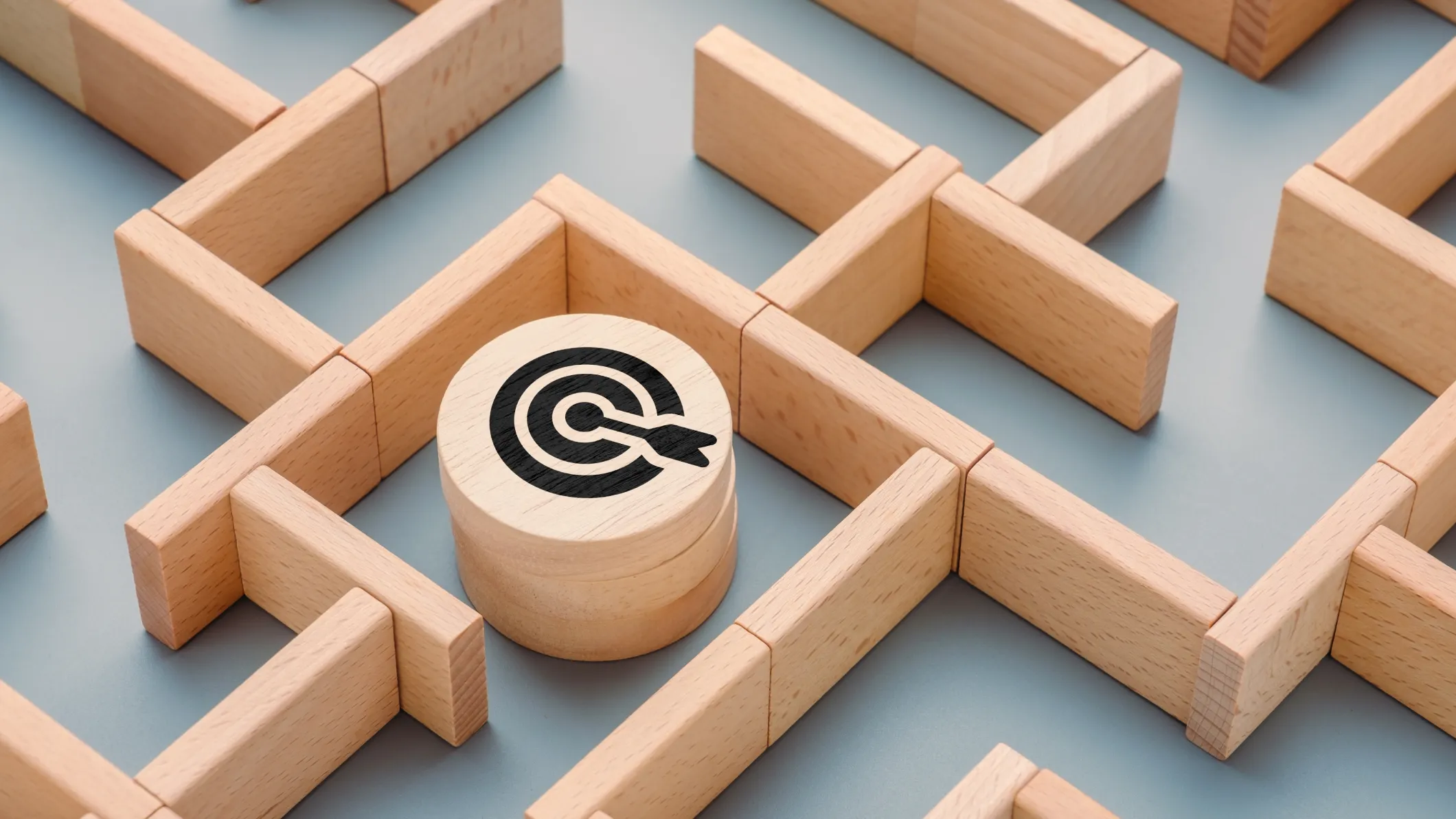 AI adoption challenges navigating maze to reach central target