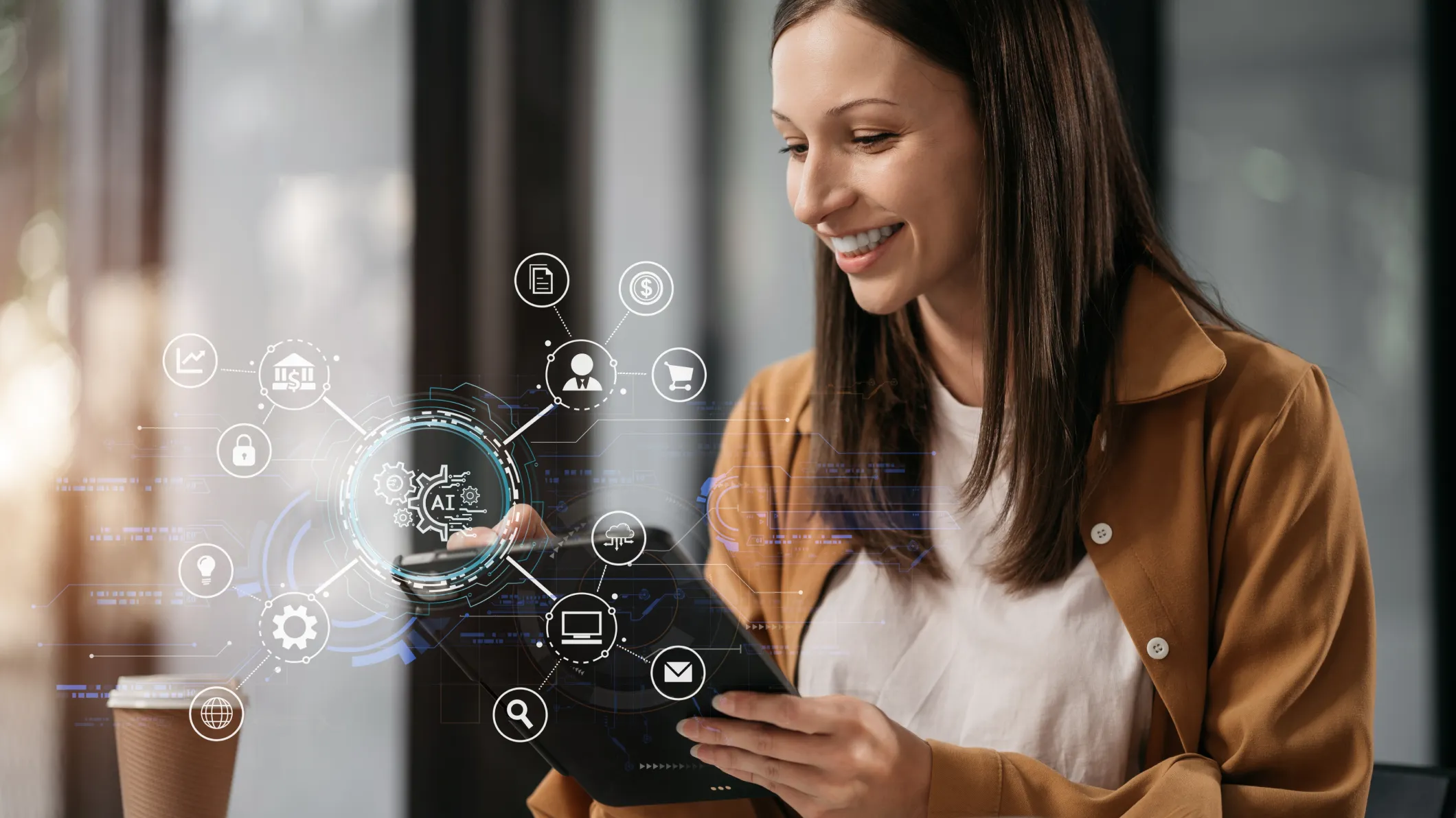 Businesswomen working with tablet