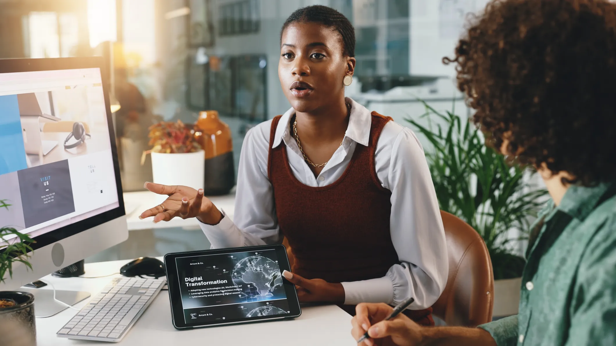 People planning digital transformation strategy