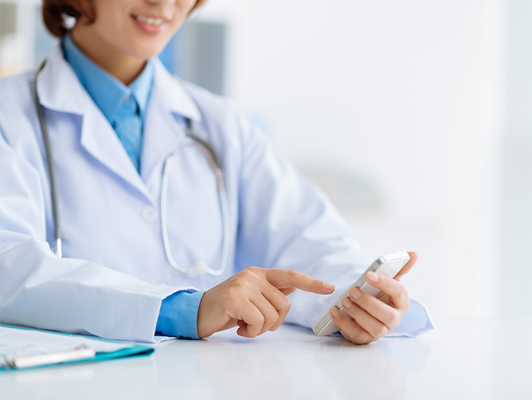 doctor on mobile