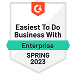 Easiest to do business with G2 badge