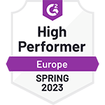 High Performer Europe G2 Badge