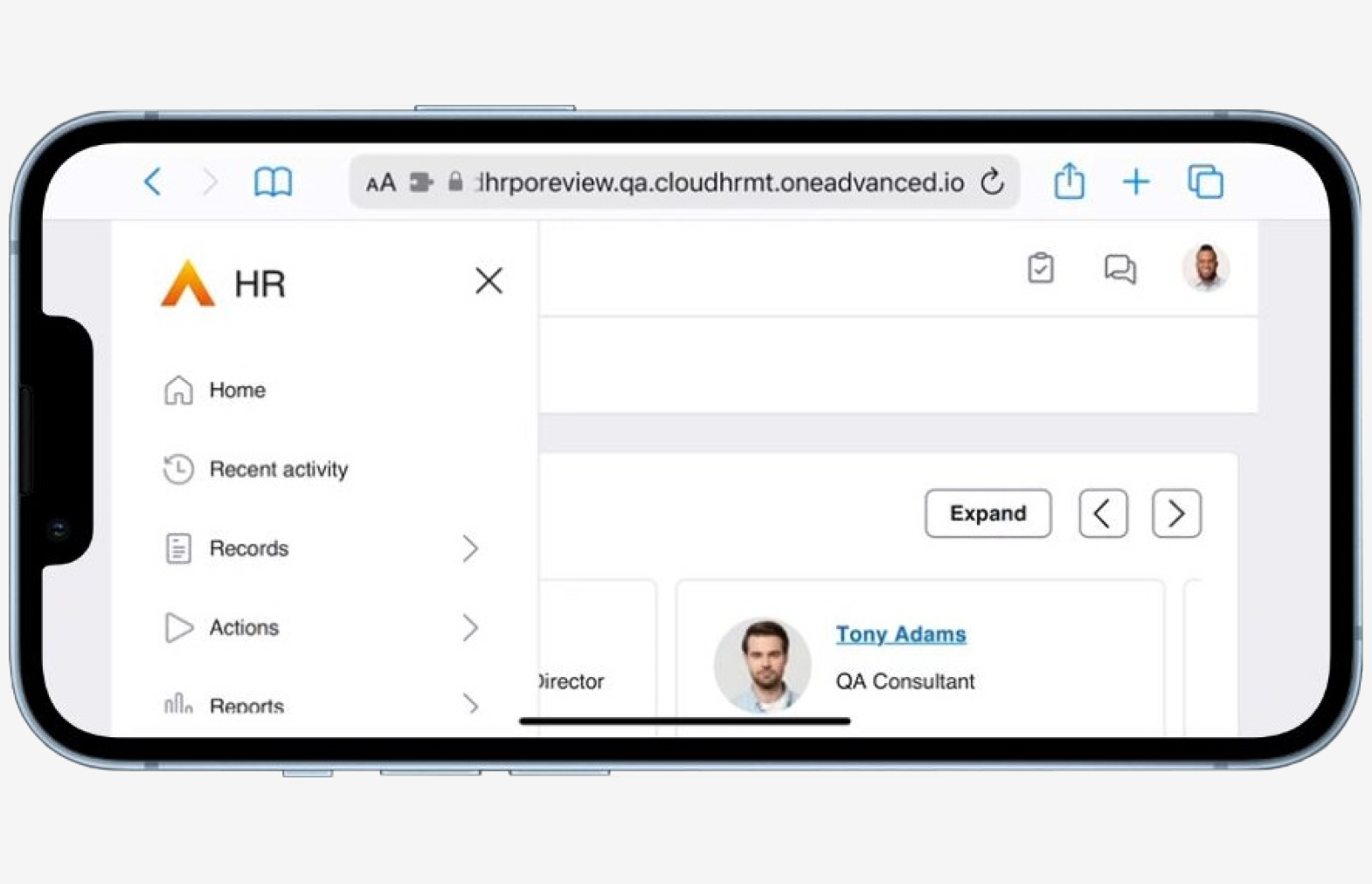 Responsive visual of advanced hr