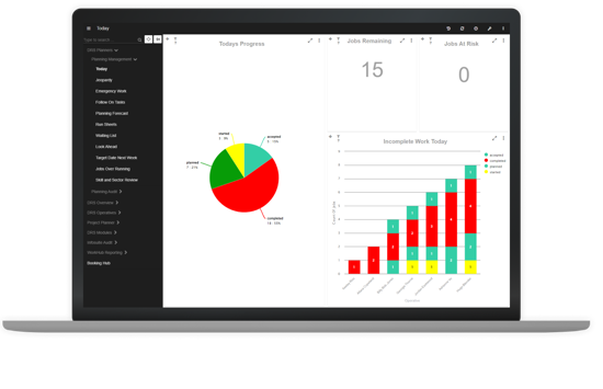Business intelligence software in use