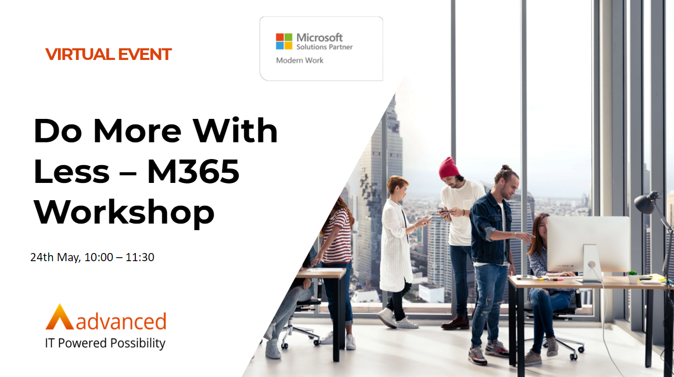 Do more with less workshop - May 24th