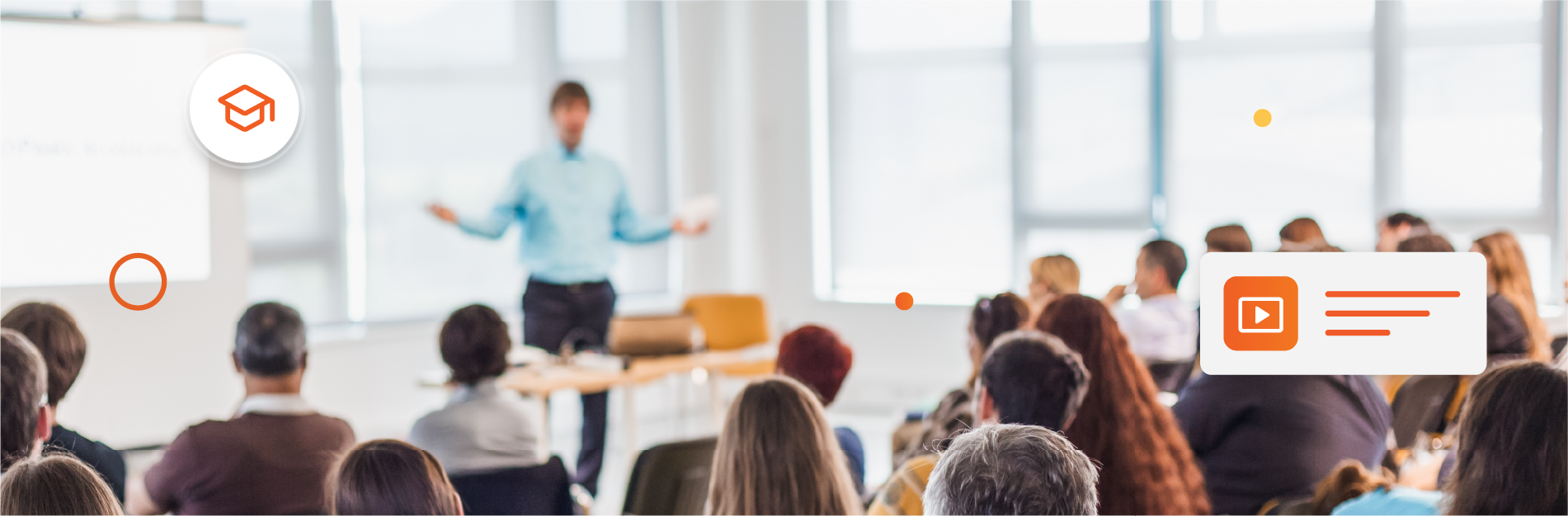 group of people sitting in a classroom